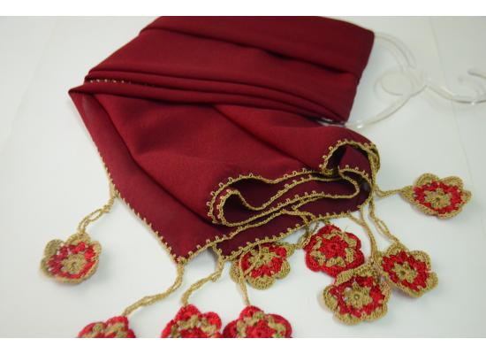 Crochet shawl | Burgundy color